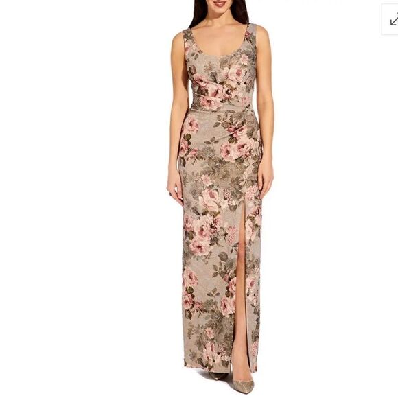 BHLDN x ADRIANNA PAPELL
Floral Print Brocade Gown/ size 2 - Picture 3 of 6